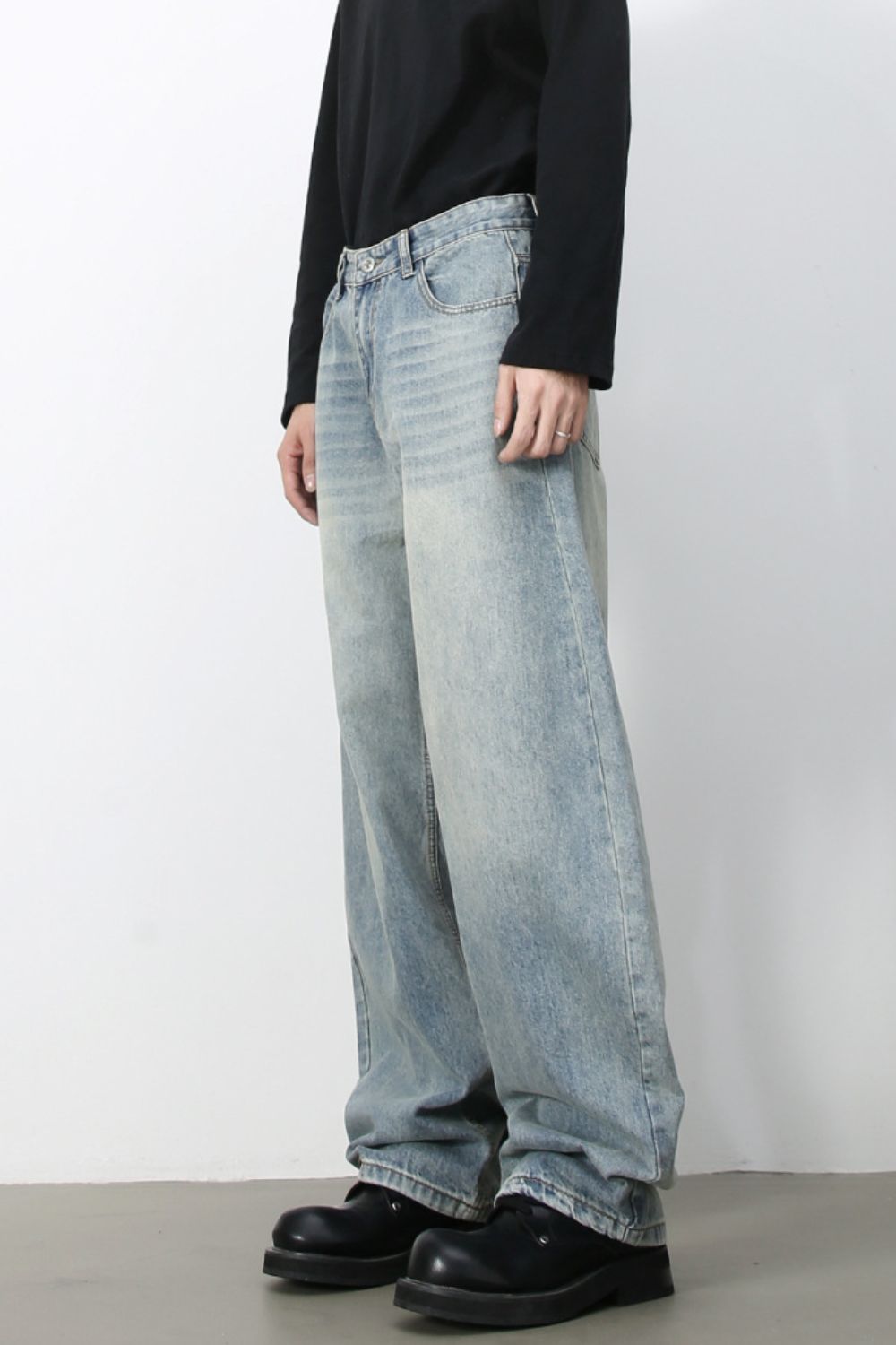 Men's Wide Leg Jeans - felvior
