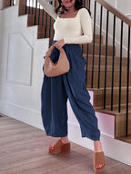 Full Size Drawstring Pants with Pockets Plus Size