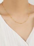 925 Sterling Silver Beaded Necklace - felvior