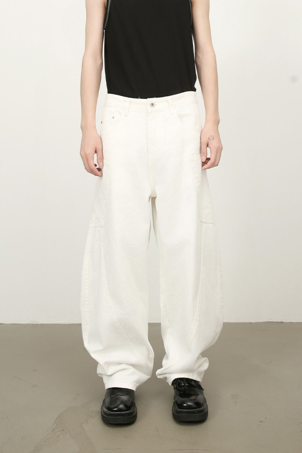 Men's Mid Rise Wide Leg Jeans - felvior