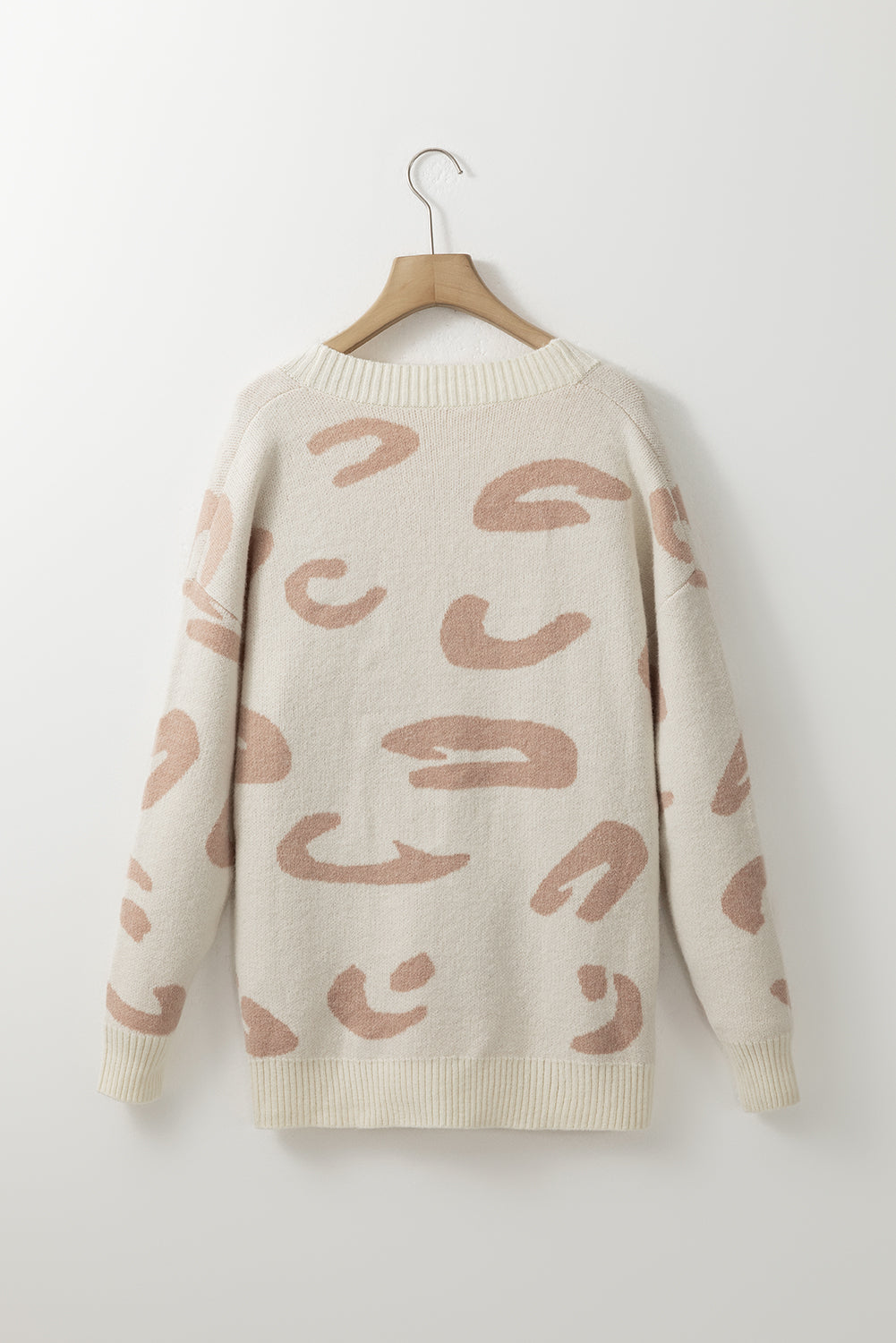 Leopard V Neck Button Down Cardigan - felvior