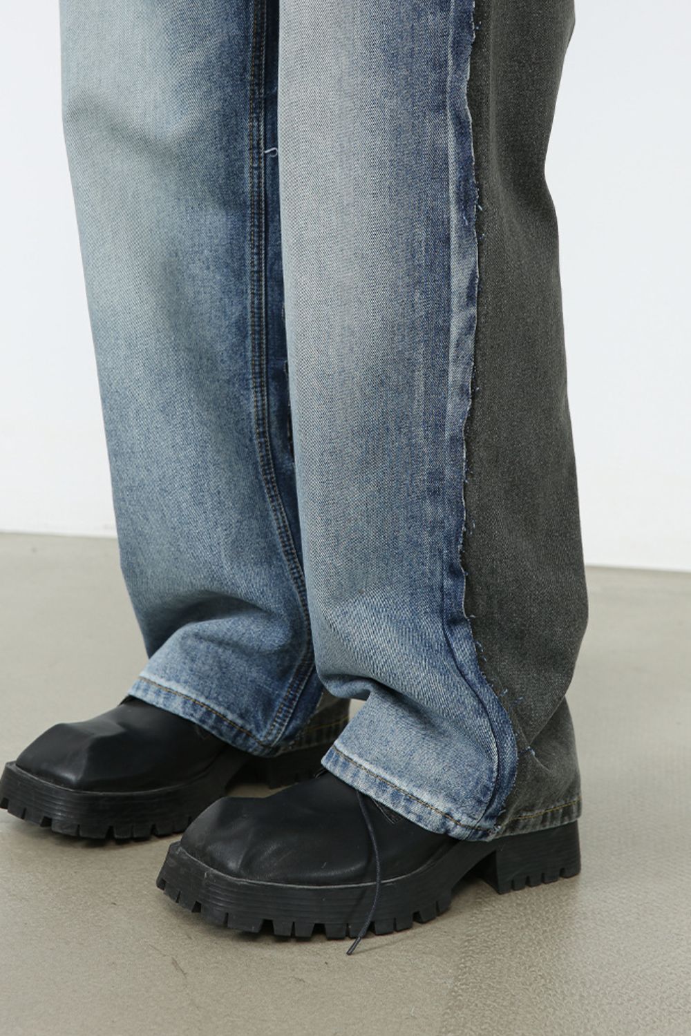 Men's Contrast Loose Fit Jeans
