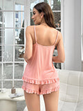 Scoop Neck Top and Shorts Lounge Set - felvior