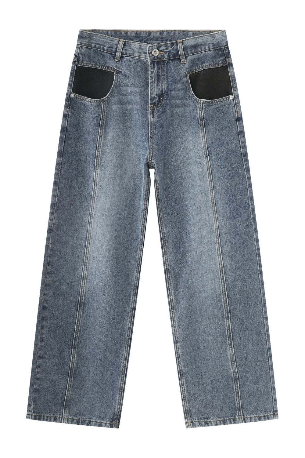 Men's Mid Rise Jeans with Pockets
