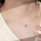 1 Carat Moissanite 925 Sterling Silver Necklace - felvior