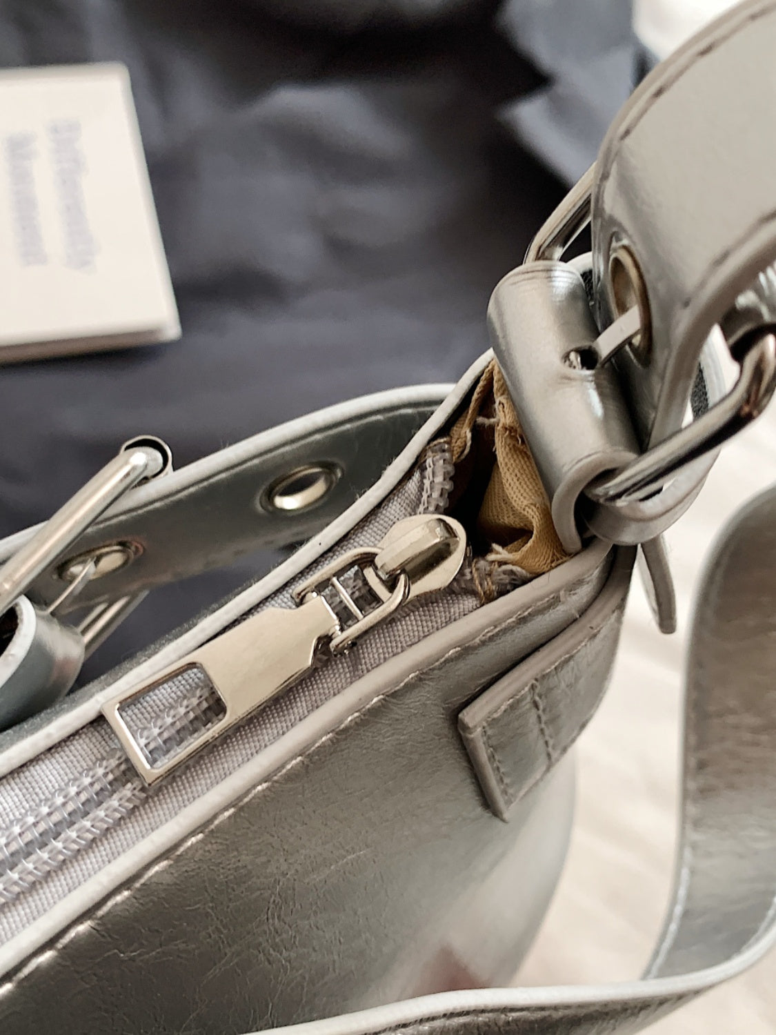 PU Leather Buckle Shoulder Bag