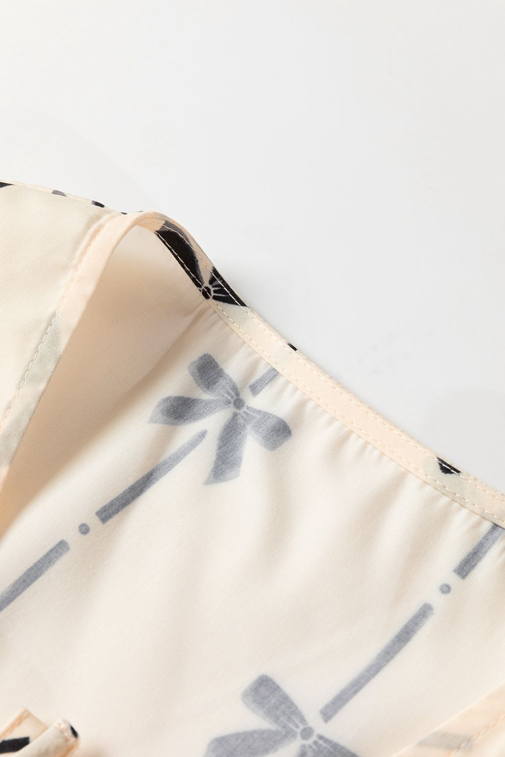 Tied Front Bow Print Peplum Tank