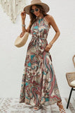 Tied Floral Sleeveless Dress - felvior