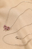 925 Sterling Silver Bow Necklace - felvior