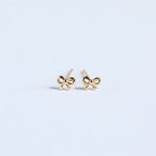 Copper Bow Stud Earrings