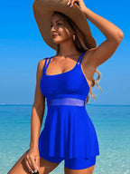 Scoop Neck Double Spaghetti Strap Top and Shorts Set