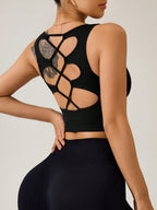 Crisscross Cropped Active Tank