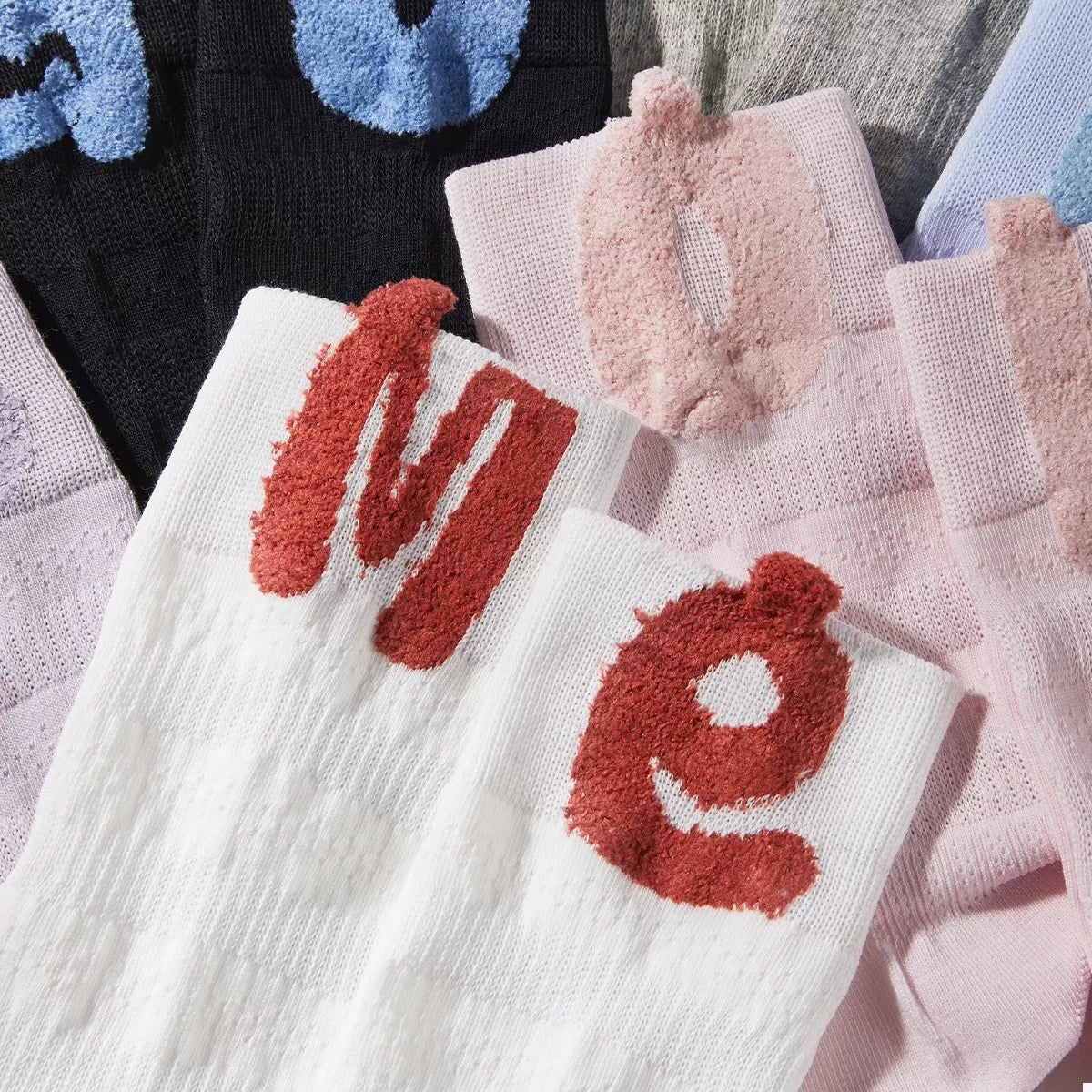 Breathable Letter Crew Socks Secondary image