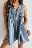 Tied Romper with Pockets - felvior
