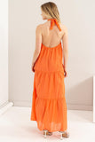 HYFVE Halter Neck Cover Up Maxi Dress - felvior