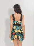 Cutout Printed Two-Piece Swim Set - felvior