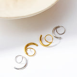Stainless Steel Spiral Earrings - felvior