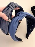 Knotted Polyester Wide Headband - felvior