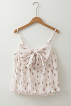Floral Bow Back Scoop Neck Cami