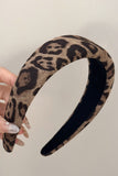 Leopard Polyester Wide Headband - felvior