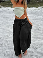 Full Size Drawstring Pants with Pockets Plus Size