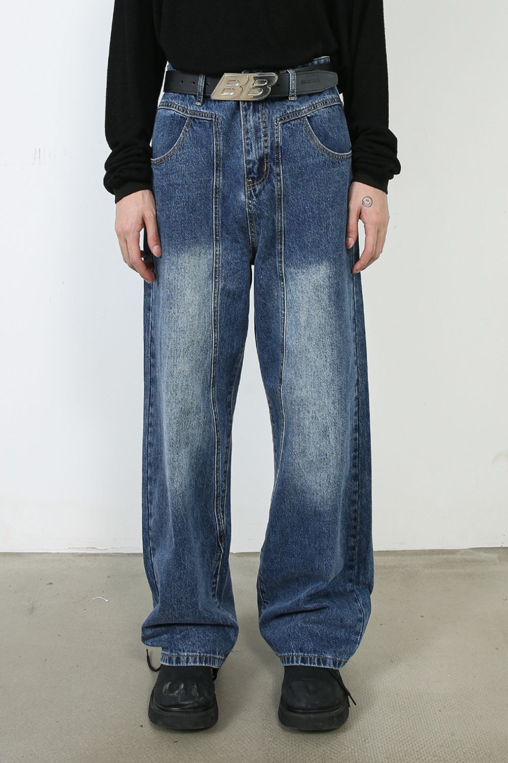 Men's Wide Straight Leg Jeans Zweitbild