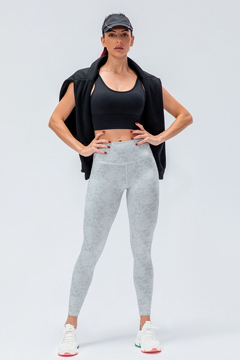 Wide Waistband Slim Fit Active Leggings - felvior