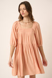 Mittoshop Pintuck Detail Tie Back Mini Dress - felvior