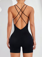 Spaghetti Strap Crisscross Romper