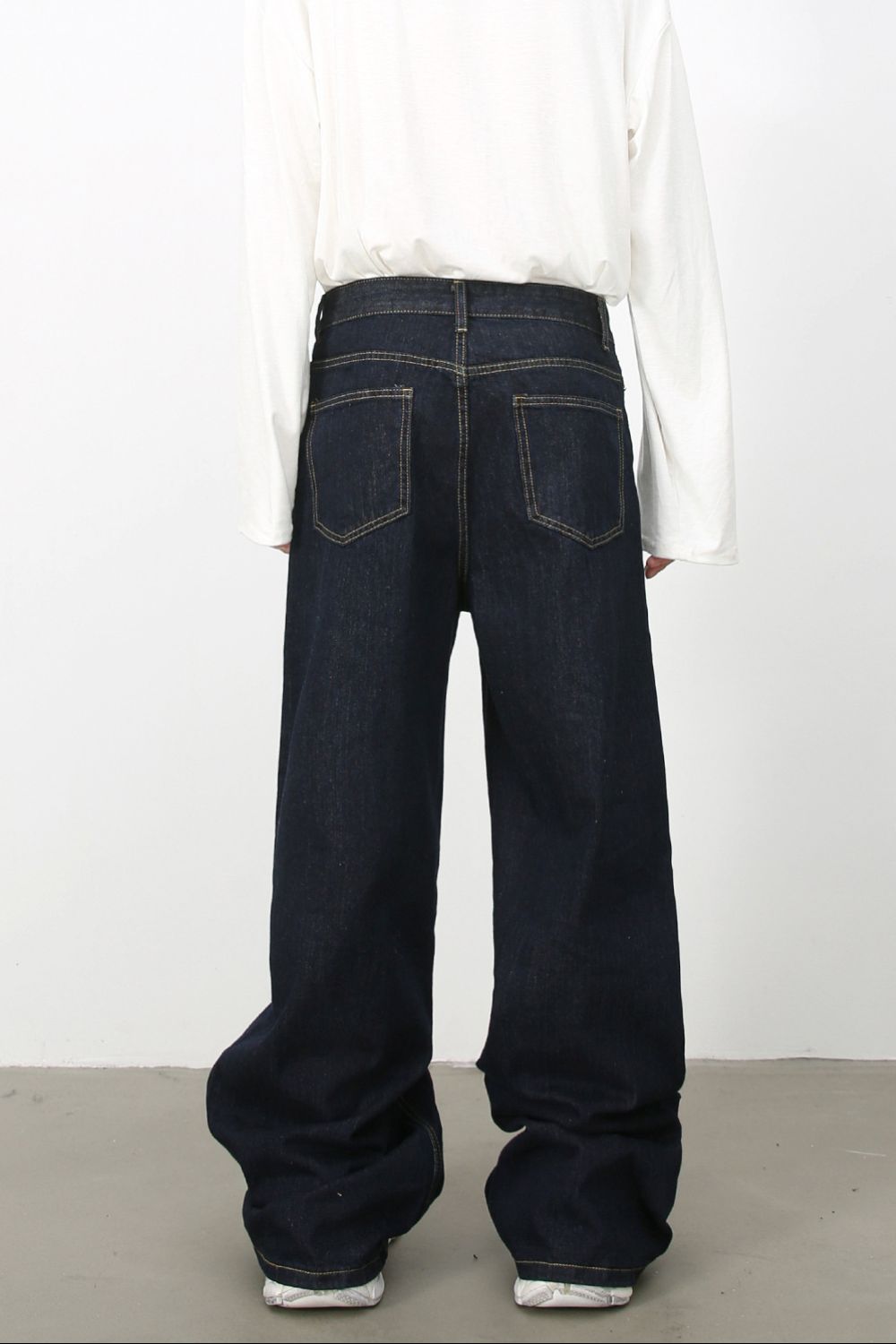 Jean baggy taille mi-haute pour homme Image secondaire du produit