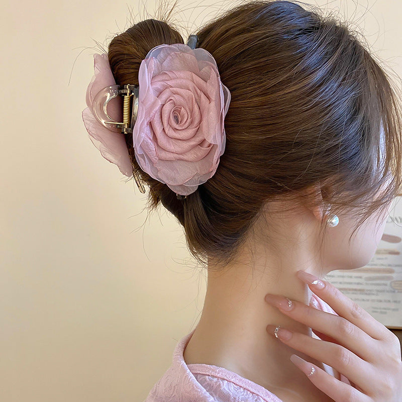 Flower Acrylic Hair Claw Clip - felvior
