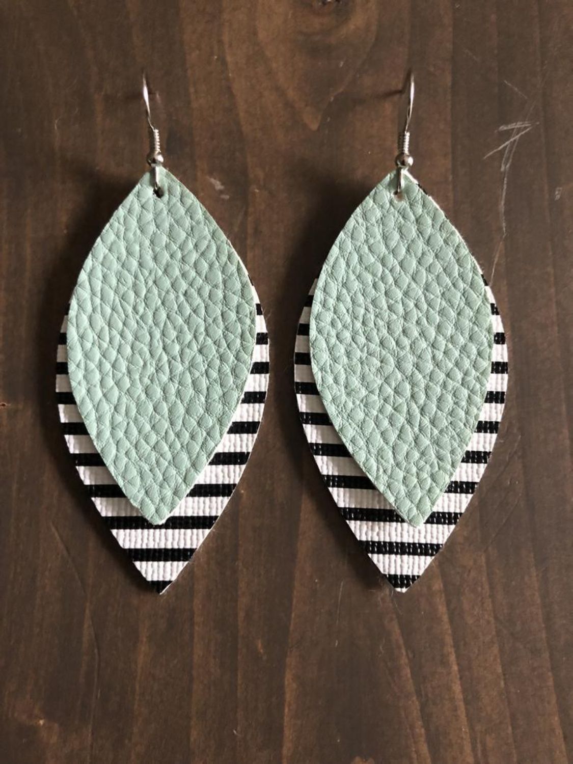 PU Leather Leaf Dangle Earrings - felvior