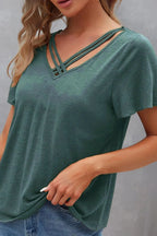 V-Neck Short Sleeve T-Shirt