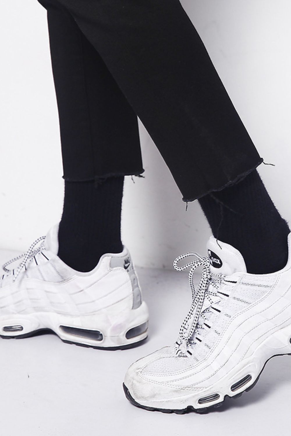 Men's Frayed Hem Skinny Jeans