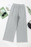 Drawstring Wide Leg Active Pants - felvior