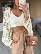 Hollow Out Open Front Cover-Up