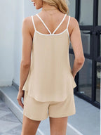 Double Spaghetti Strap Cami and Shorts Set