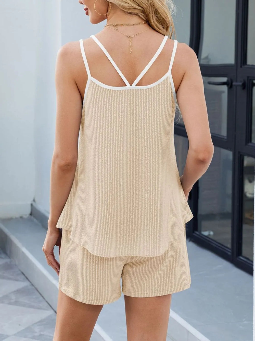 Double Spaghetti Strap Cami and Shorts Set