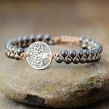 Alloy Natural Stone Braided Bracelet - felvior