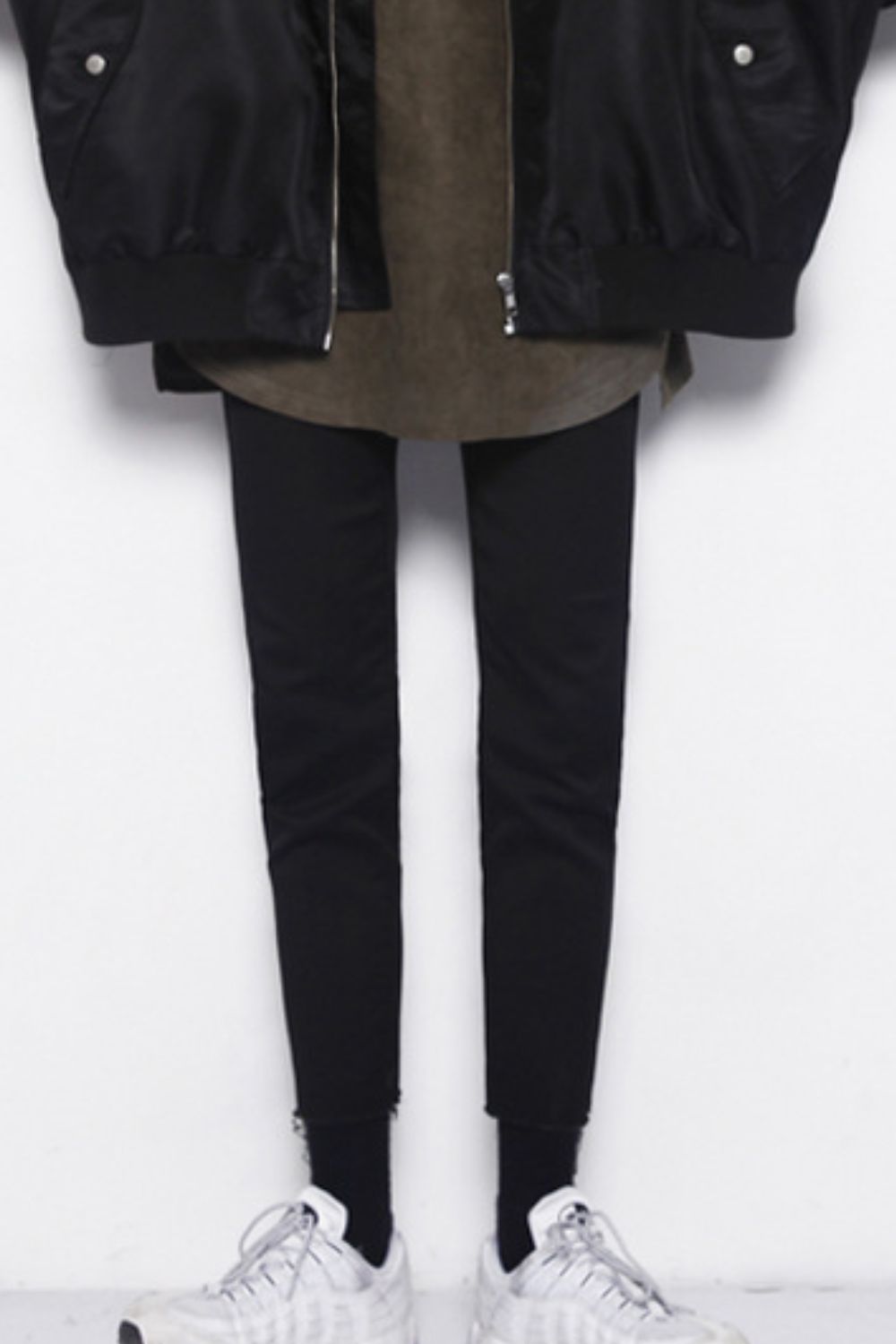 Men's Frayed Hem Skinny Jeans