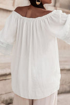 Lace Detail Off-Shoulder Blouse