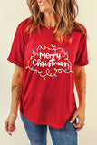 MERRY CHRISTMAS Round Neck Short Sleeve T-Shirt - felvior