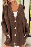 Button Down Collared Neck Cardigan - felvior