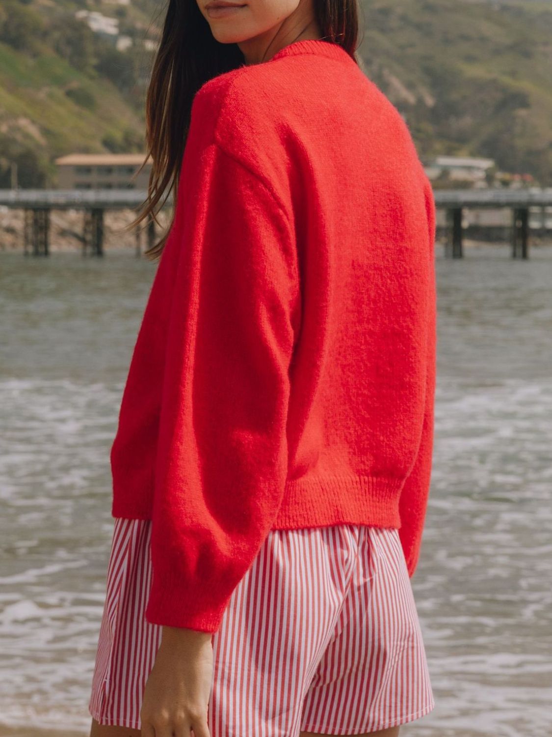 Button Down Long Sleeve Cardigan - felvior