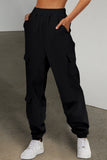 Pocketed Elastic Waist Active Joggers - felvior
