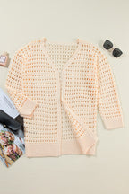 Openwork Open Front Cardigan