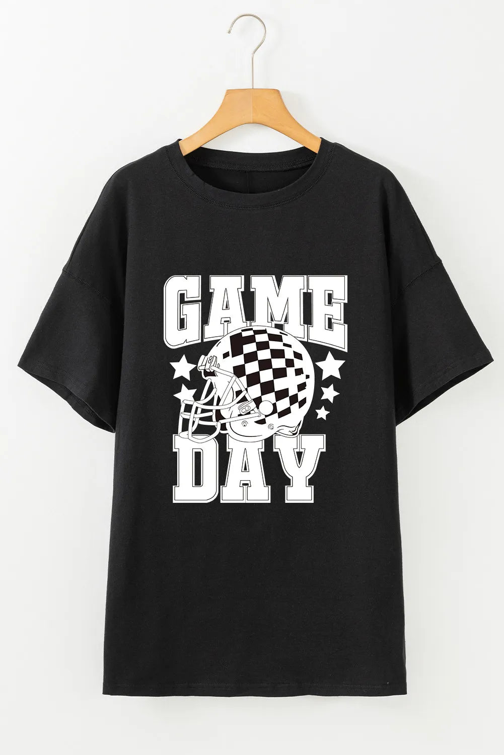 GAME DAY Round Neck Short Sleeve T-Shirt - felvior