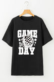 GAME DAY Round Neck Short Sleeve T-Shirt - felvior