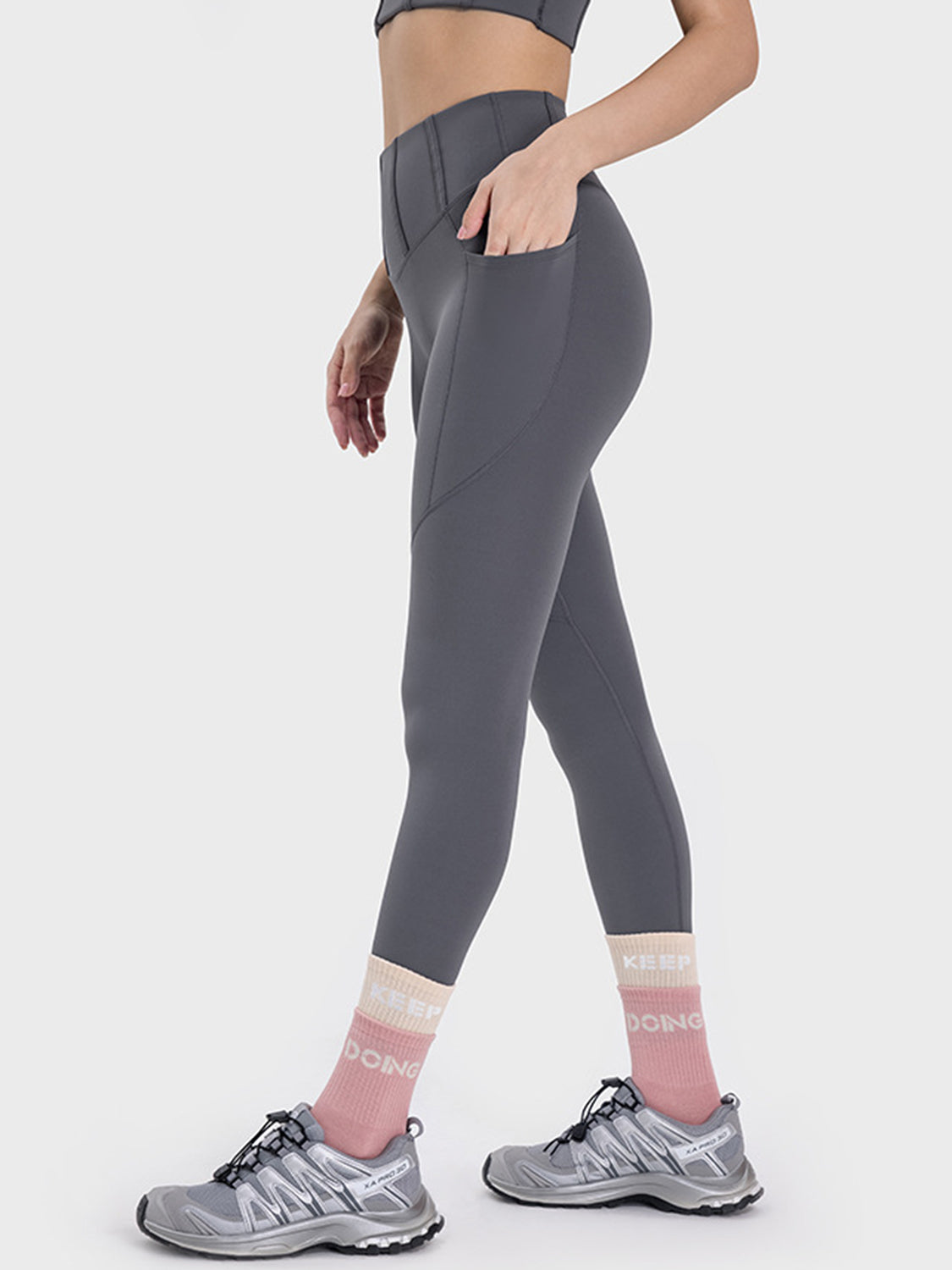 Millennia Pocketed High Waist Active Leggings - felvior