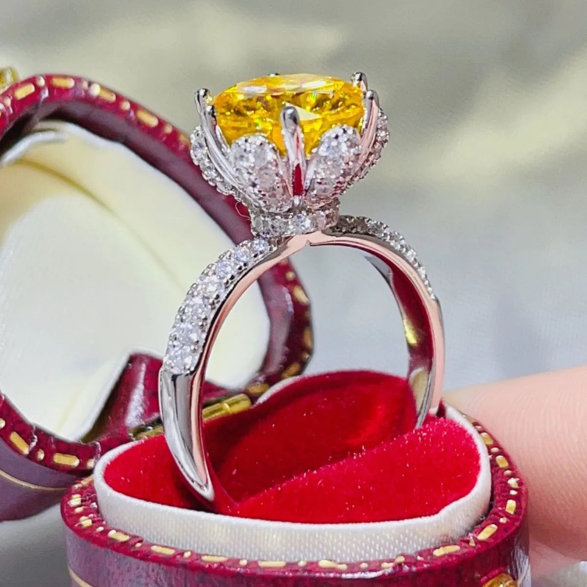 5 Carat Moissanite 925 Sterling Silver Ring - felvior